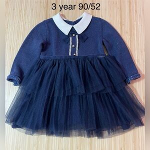 Navy blue princess dress
